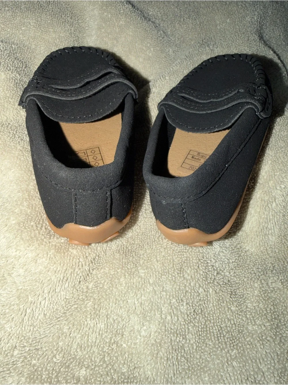 Kids Black Slip-On Moccasin Loafers for Everyday Wear